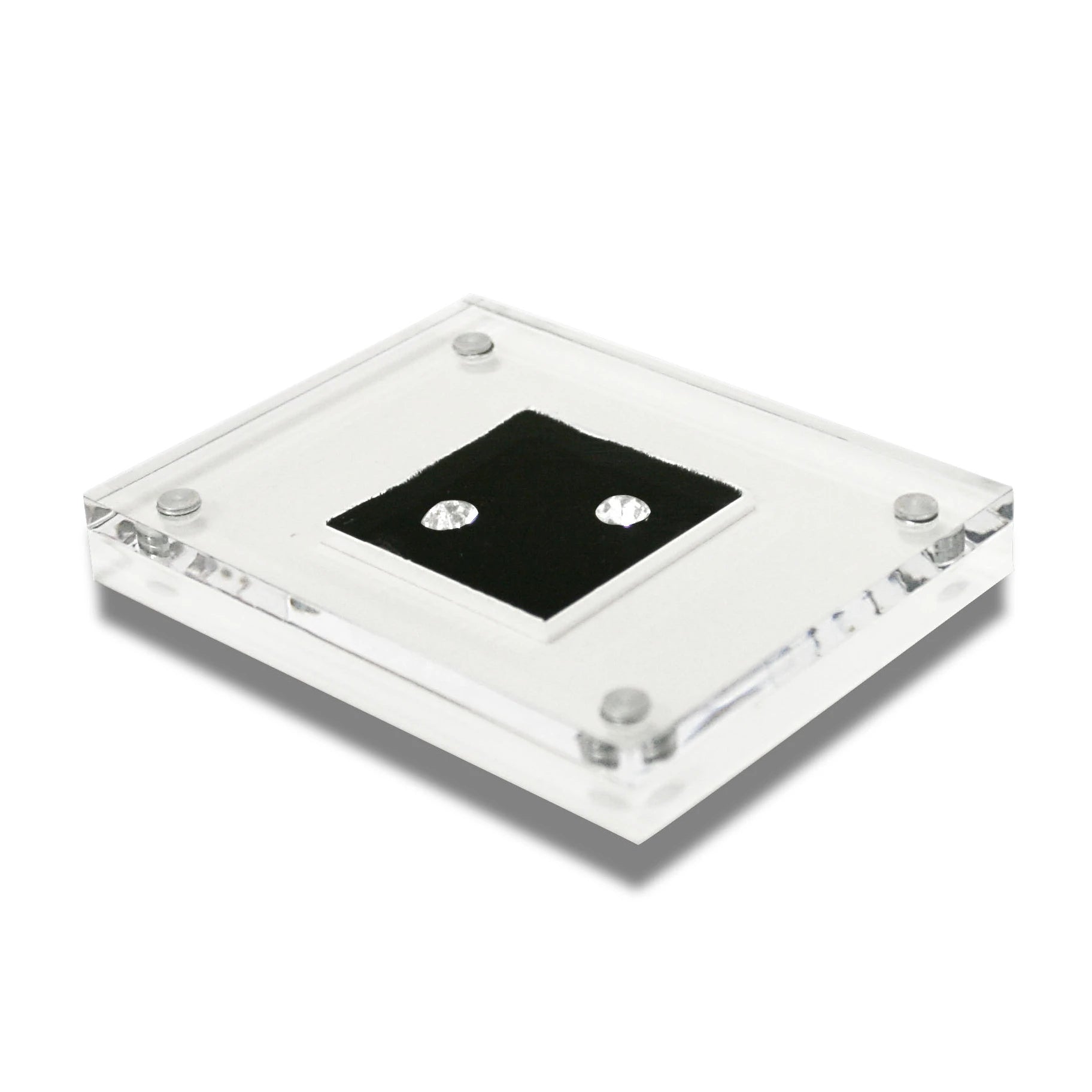 GemTrue Wholesale 85 X 65 X 16mm Acrylic Gem Stone Case Diamond Display Box With Magnetic Cover DK21609