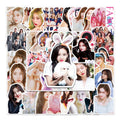50Pcs Korean TWICE Groups Decorative Stickers for Girl Kids Suitcase Laptop Bike Guitar Water Bottle Skateboard Vinyl PVC Decals