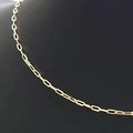 4.5mm Paper Clip Solid Gold  Paperclip Link Chain Cable Real Solid 10K Gold Chain in Roll Per Meter for Permanent Jewelry
