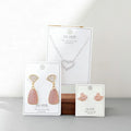 Custom Printed White Paper Hanging Holder Card Stock Jewelry Set Pendant Necklace Earring Packaging Display Card
