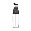 Cooking Stainless Steel Pour Spout Oil Vinegar Cruet Bottle Glass Kitchen