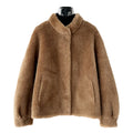 High Quality Winter Warm Cropped Leather Fur Coat Women Real Shearling Jacket