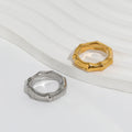 Ins Hot High End 18K Gold Plated Chunky shape Rings Trendy Earrings Wholesale Stainless Steel Jewelry