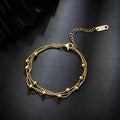 Multi-layer Beads Minimal Round Beads Titanium Steel Bracelet Simple 18K Gold Hand Ornaments Women Bracelets Jewelry