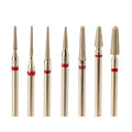 2.35mm Shank  Pedicure Wholesale E File Burrs Grinding Head Safety Needle Cone Russian Manicure Cuticle Nail Drill Bits Diamond