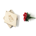 Wholesale Custom Laser Engraving Wood Blessing Card Pendant Wood Wishing Card