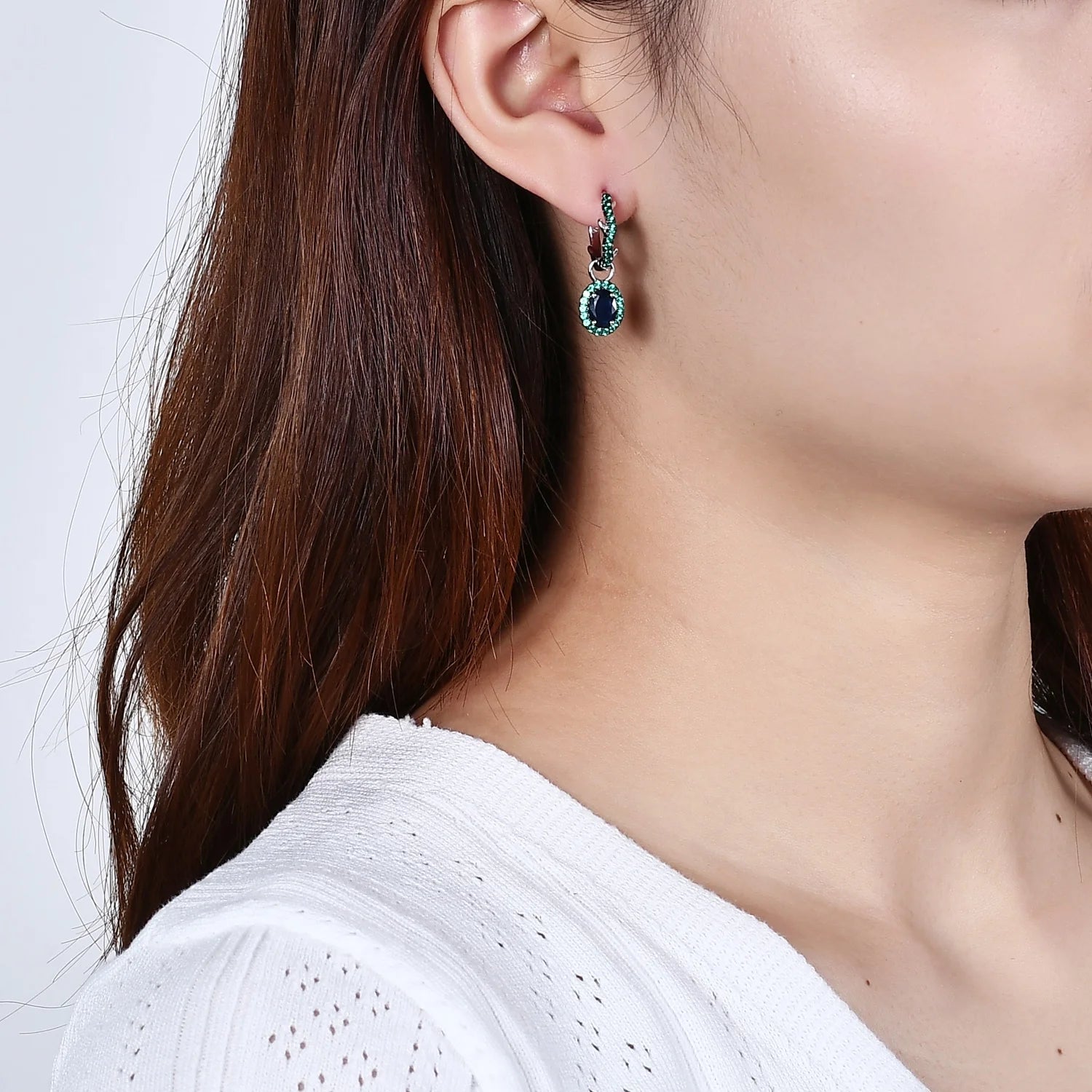 Abiding Fine Jewelry Wholesale Statement White Gold Plated 925 Sterling Silver Earrings