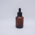 30 ml Oblique Shoulders Amber Glass Bottle Short Dropper