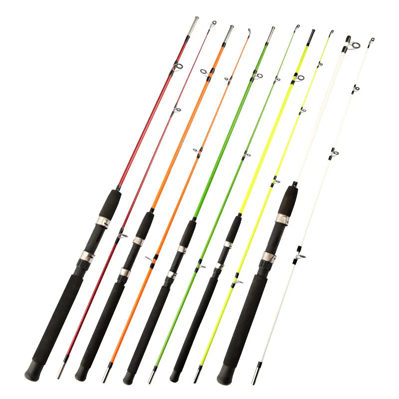 SNEDA Wholesale 1.35m-2.7m Hard 2 Sections Spinning Fishing Rod Solid Glass Fishing Rod for Ocean Boat Fishing