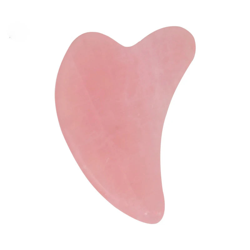 2026 Natural Rose Quartz Gua Sha Tool for Facial and Body Skin Massage Rose Quartz Gua Sha Board