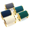 High End Gold Metal Watch Jewelry Holder for Counter Chain Bracelet Microfiber Display with Metal Stand
