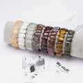 Gorgeous Multi Citrine Amethyst Rose Quartz Faceted Oval Gemstone Elastic Beaded Bracelet Bangle Chakra Beaded Bracelet