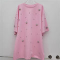 Boutique Wholesale 2025 Summer New Fashionable Round Neck Casual Personalized Mid To Long Women's T-shirt