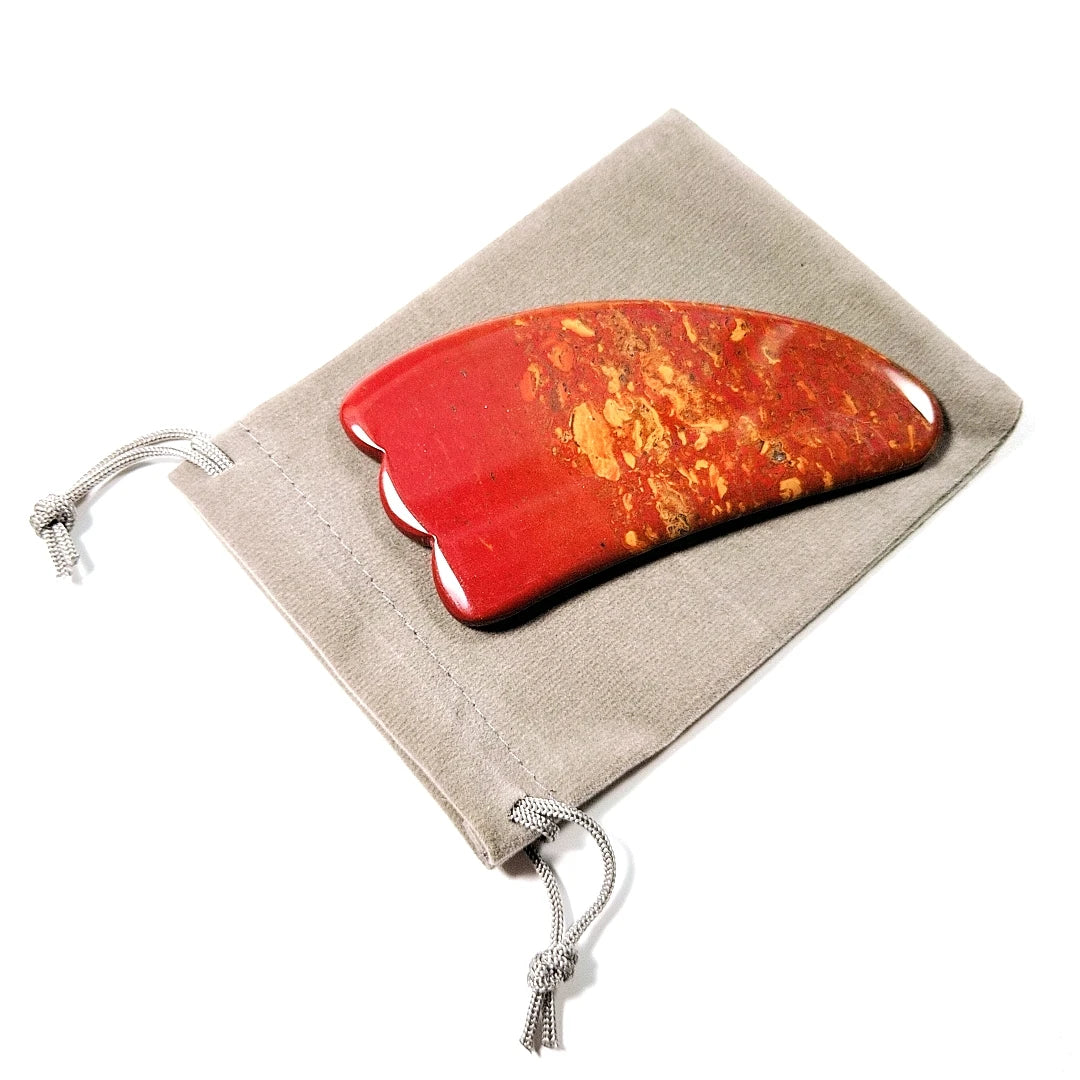 Huiying Handmade Mookaite jasper Guasha Board Claw Shape Body Massage