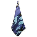 Camouflage Printing Private Logo Golf Towels With Hooks Custom Microfiber Waffle Mini Golf Towel