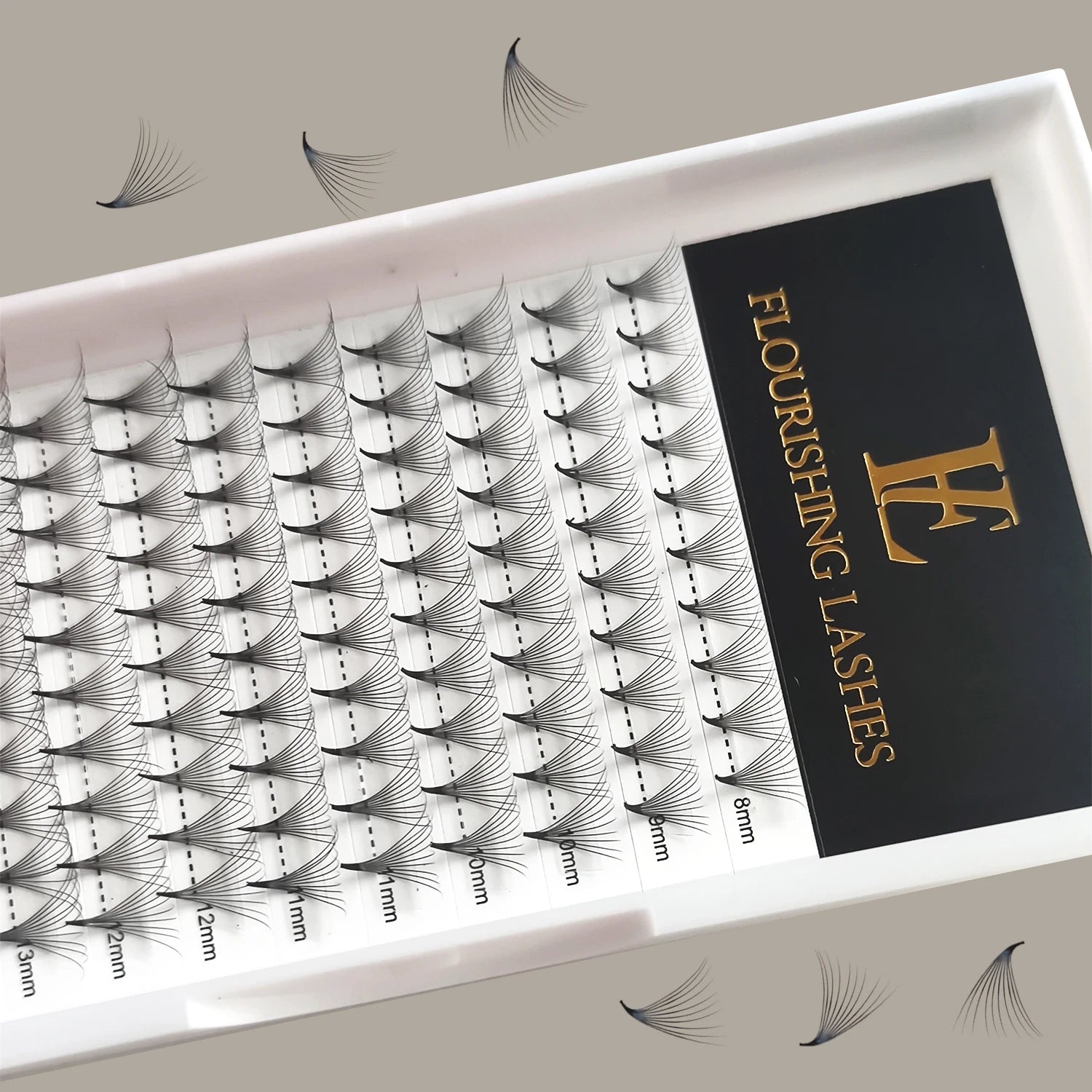 Matte Black PBT Cashmere Lash Extensions 6D 8D 10D-20D   Premade Fans Soft Pro Made Volume Eyelash 10D Natural False Eyelashes