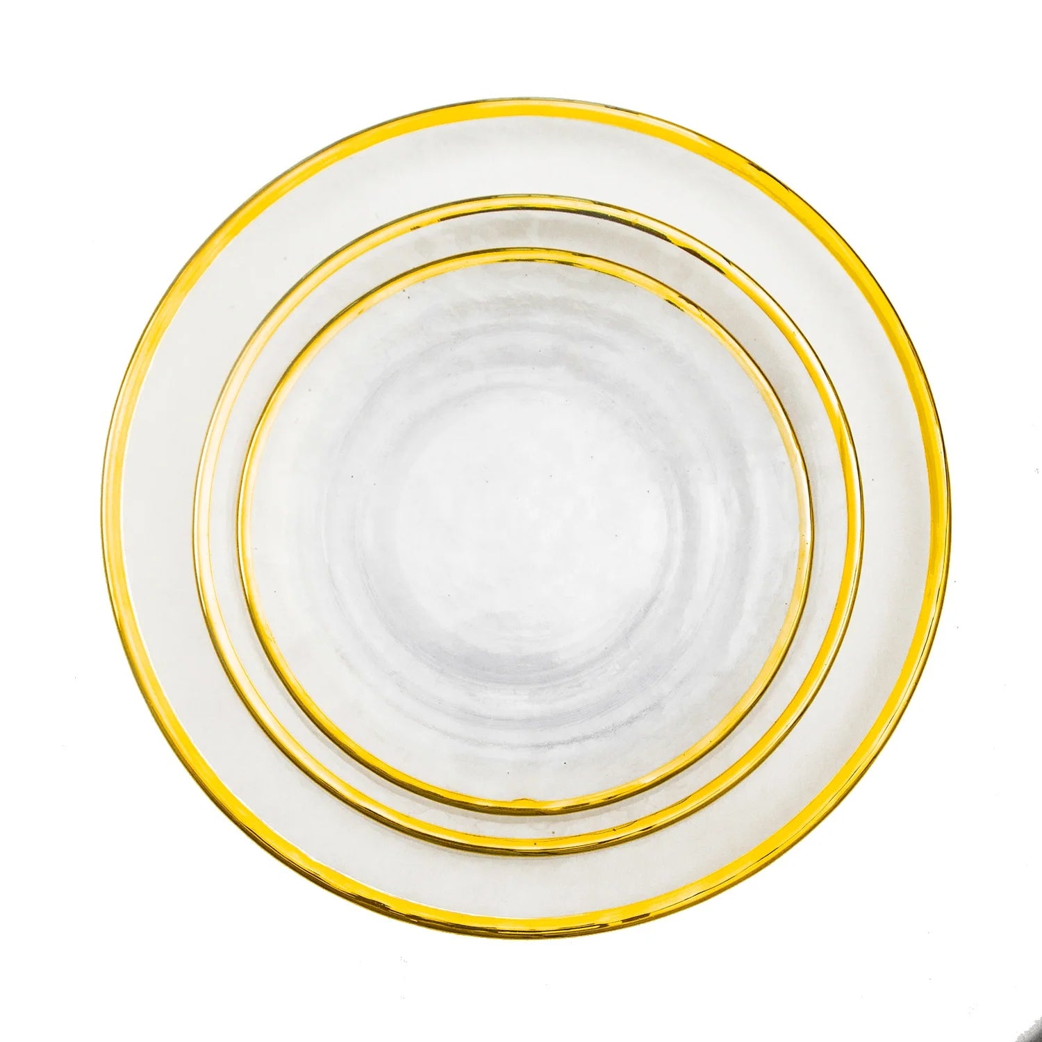 Top Seller 2025 in Stock Restaurant Hotels Dishes Gold Rim Dinner Plate Glass s Dinnerware Sets for Wedding