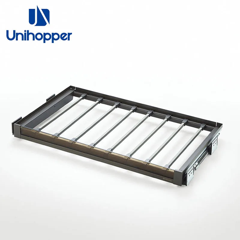 Furniture Closet Wardrobe Accessories Rack Storage Pants Trouser Clothes Hanger with Soft Closing Slides