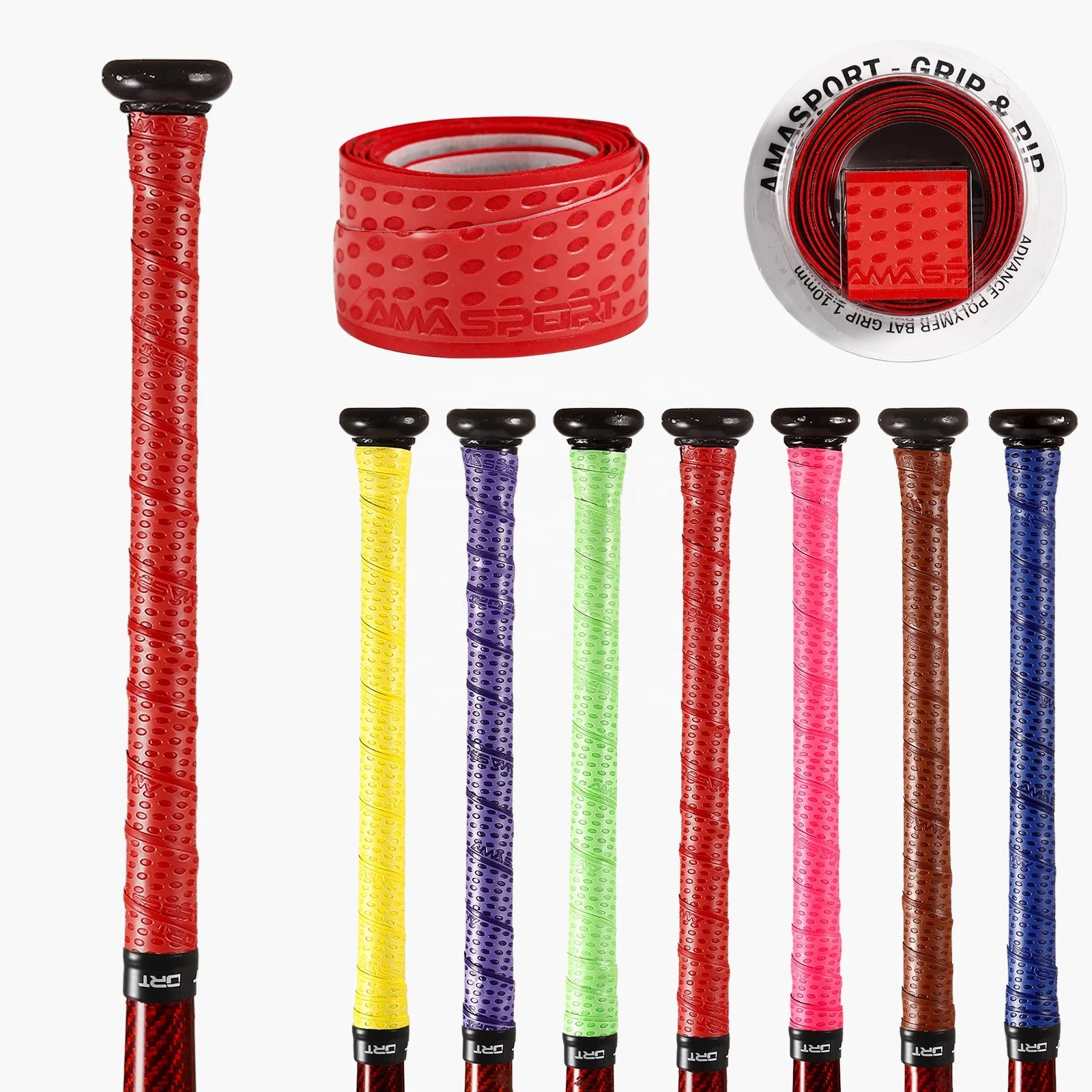 AMA SPORT 1.1MM Baseball Bat Grip LOW MOQ Ready to Ship Softball Bat Grip Tape