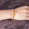 Wholesales 18K Gold Plated Beaded Bracelet Unisex Fengshui Charm Lucky Stainless Steel Bracelet