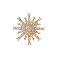 Weiman High Quality Crystal Starburst Brooch Pins Women's Dress Decorative Wedding Jewelry with Rhinestones Zinc Alloy Gift