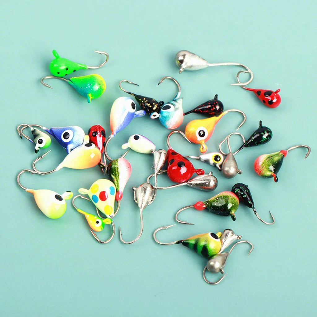 Factory Wholesale Tungsten Ice Fishing Jigs 95% Purity Tungsten Alloy Tear Drop Ice Jig