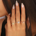 Sterling Silver Cross Religious Minimalist Ring Christian Jewelry Tiny Silver Rings