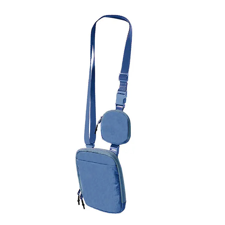 Small 2PC Mini  Waterproof Sport Belt Waist Chest Mobile Phone Sling Crossbody Travel Shoulder Messenger Bag for  Women Lady