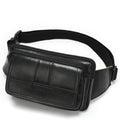 MARRANT Cowhide Leather Waist Pouch Bag Leather Sling Waist Bag for Hiking Running Travel Fanny Pack for Men and Women