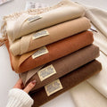 2024 New Autumn and Winter Double-Sided Solid Color Thickened Imitation Cashmere Scarf for Women
