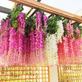 E-L213 Wholesale Wedding Arch Hanging Decorative Silk Faux Artificial Flower Bulk Wisteria Garland Vine