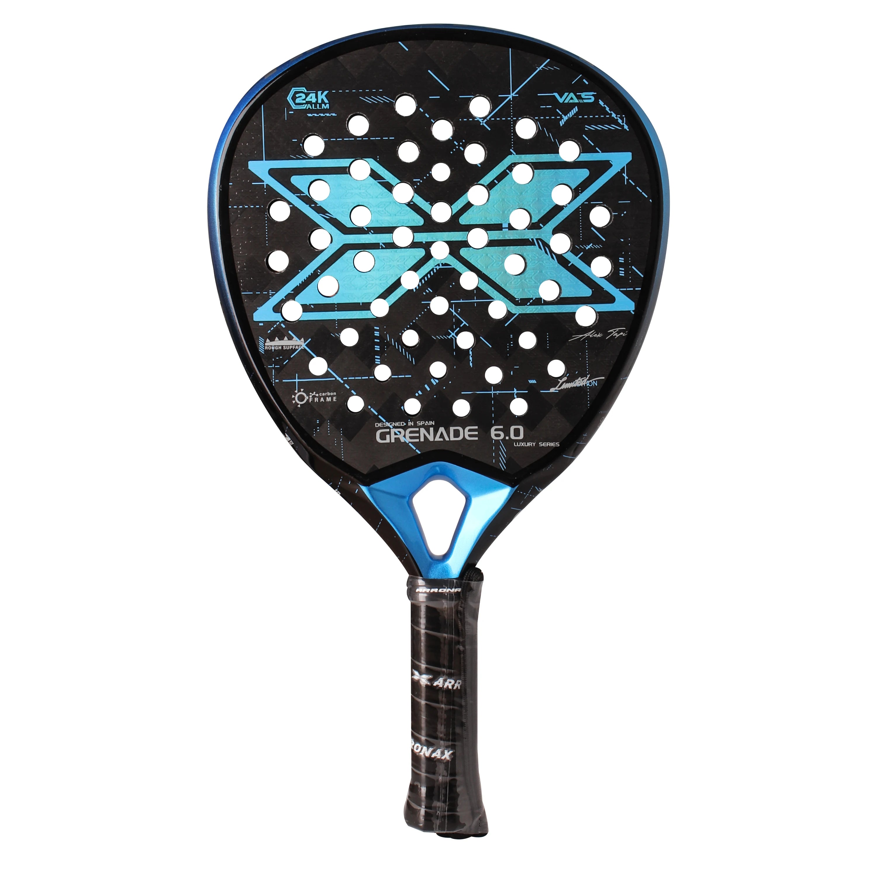 Custom Padel Racket Carbon Fiber Racket 24K CARBON FACE OEM/ODM Tennis Racket EVA