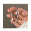Genuine 925 Sterling Silver Double Layer Chain Knot Bracelet & Bangle for Women Fine Jewelry