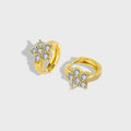 Factory Price Flower S925 Solid Silver Huggie Earring