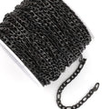 Fashion Stainless Steel No Tarnish Vacuum Plated Cuban Black NK Figaro Twisted Chain for Jewelry Accessories