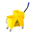 Janitorial Yellow Side Down Press Wringer Commercial Mop Buckets Wringers Squeeze of the Bucket
