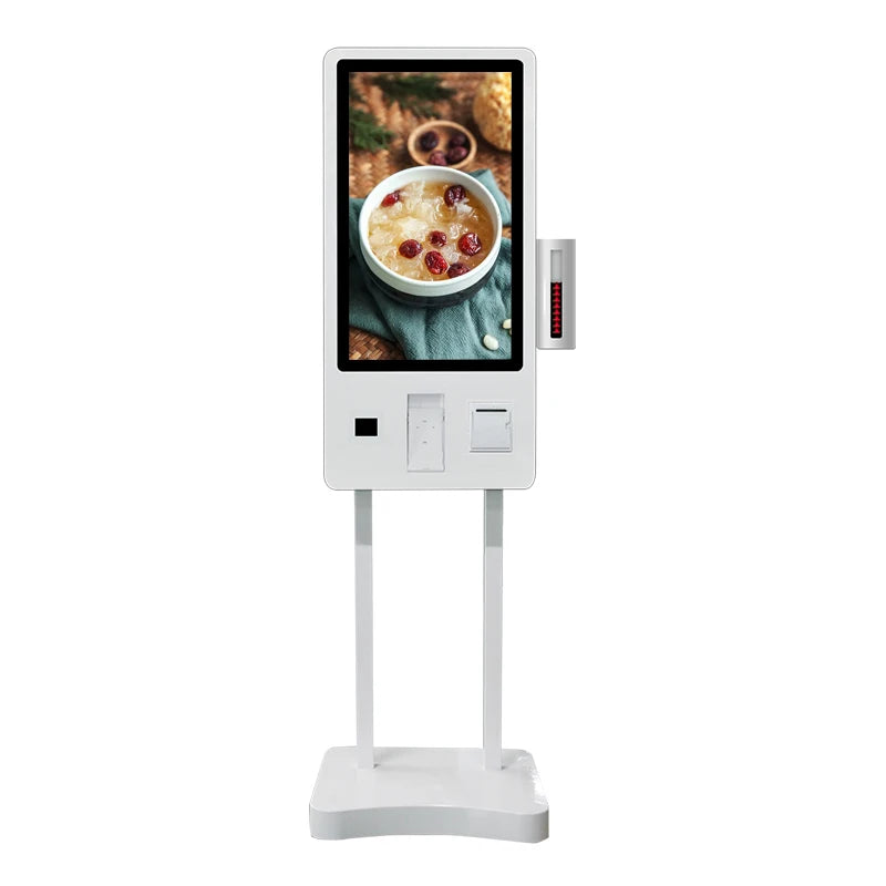 Restaurant 32" PC AIO Capacitive Touch Screen NFC Payment Machine Kiosk With Pagers Dispenser