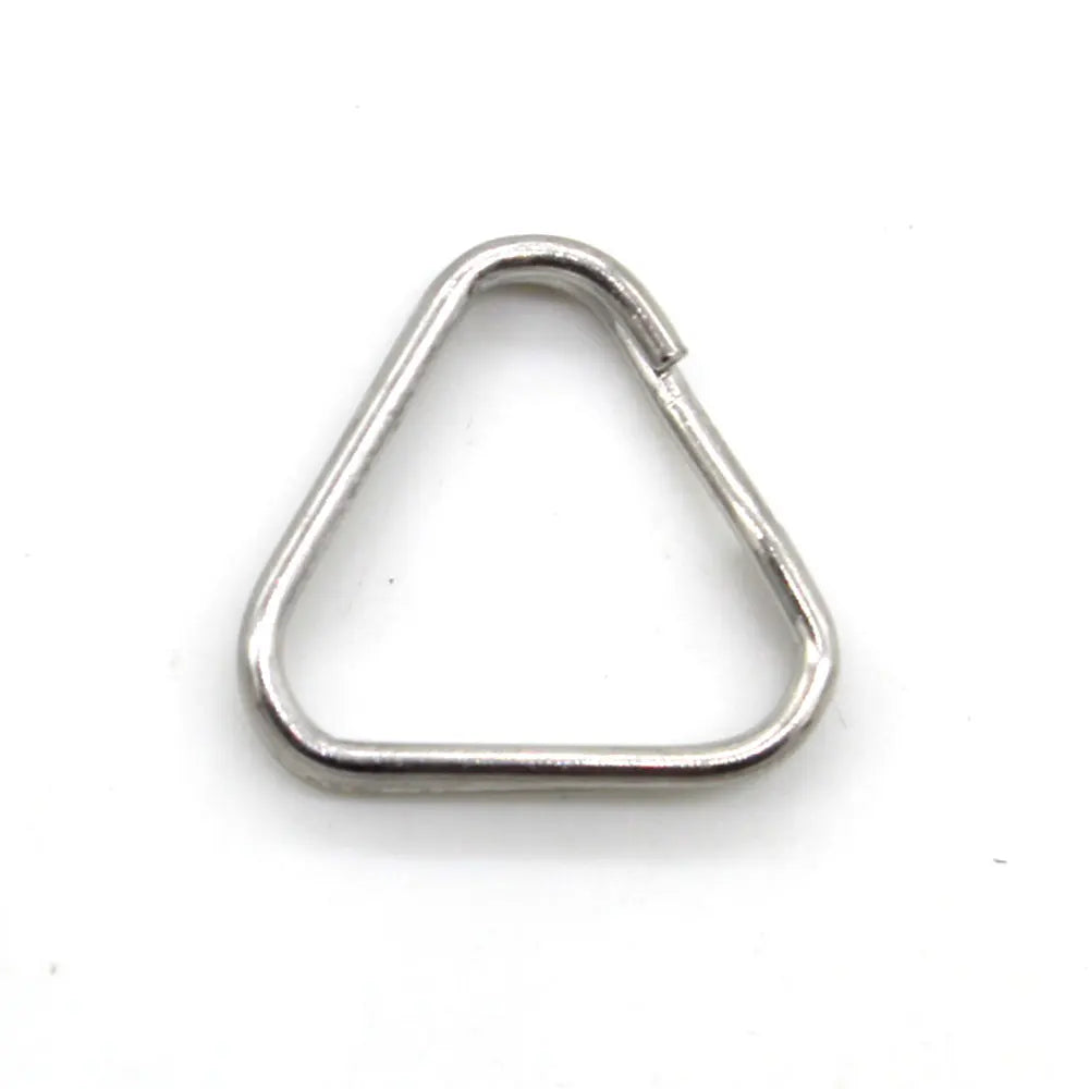 Wholesale 304 Stainless Triangle Key Ring Split Rings Hook Lug Ring for Jewelry Keychains Camera Strap