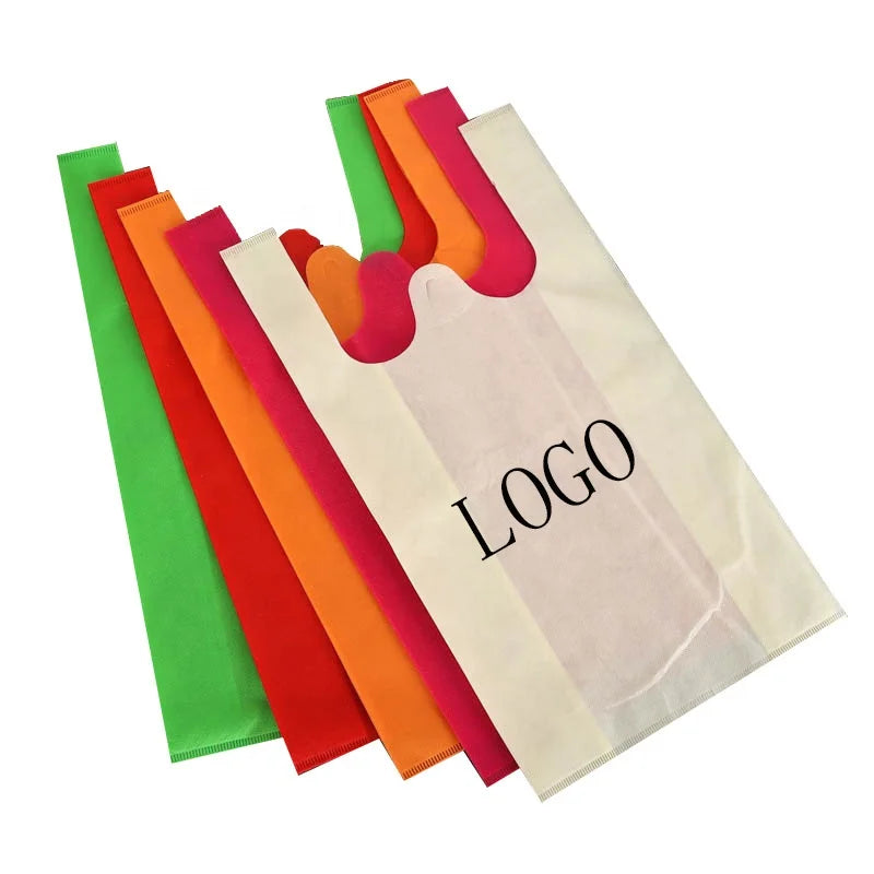 Wholesale Cheap Custom Manufacturers Wholesale T-shirt Recycle Non Woven Bags Supermarket Shopping Non-woven Bag
