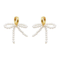 Design Bowknot Pearl Luxury Pearl Earrings for Women Party Wedding Gift