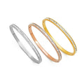 Hot Sale Gold Stainless Steel CZ Diamond Bangle Bracelets Jewelry Women