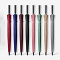 24 Bone Top Quality Wholesale Strong Windproof Long Leather Handle Straight Rod Umbrellas Big Promotional Golf Umbrella