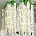 Wedding Flowers 3 Forks 180cm Long Stem Wisteria Flowers Ceiling Decoration Artificial Flowers