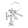 2025 Graduation Ceremony Charm Keychain Souvenir Graduation Bachelor Hat Class Emblem Key Chain Pendant Keyring for Backpack