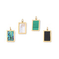EManco DIY Vintage Gold Plated Geometric Square Charms Pendant Stainless Steel Women Fashion DIY Jewelry Accessory Gifts