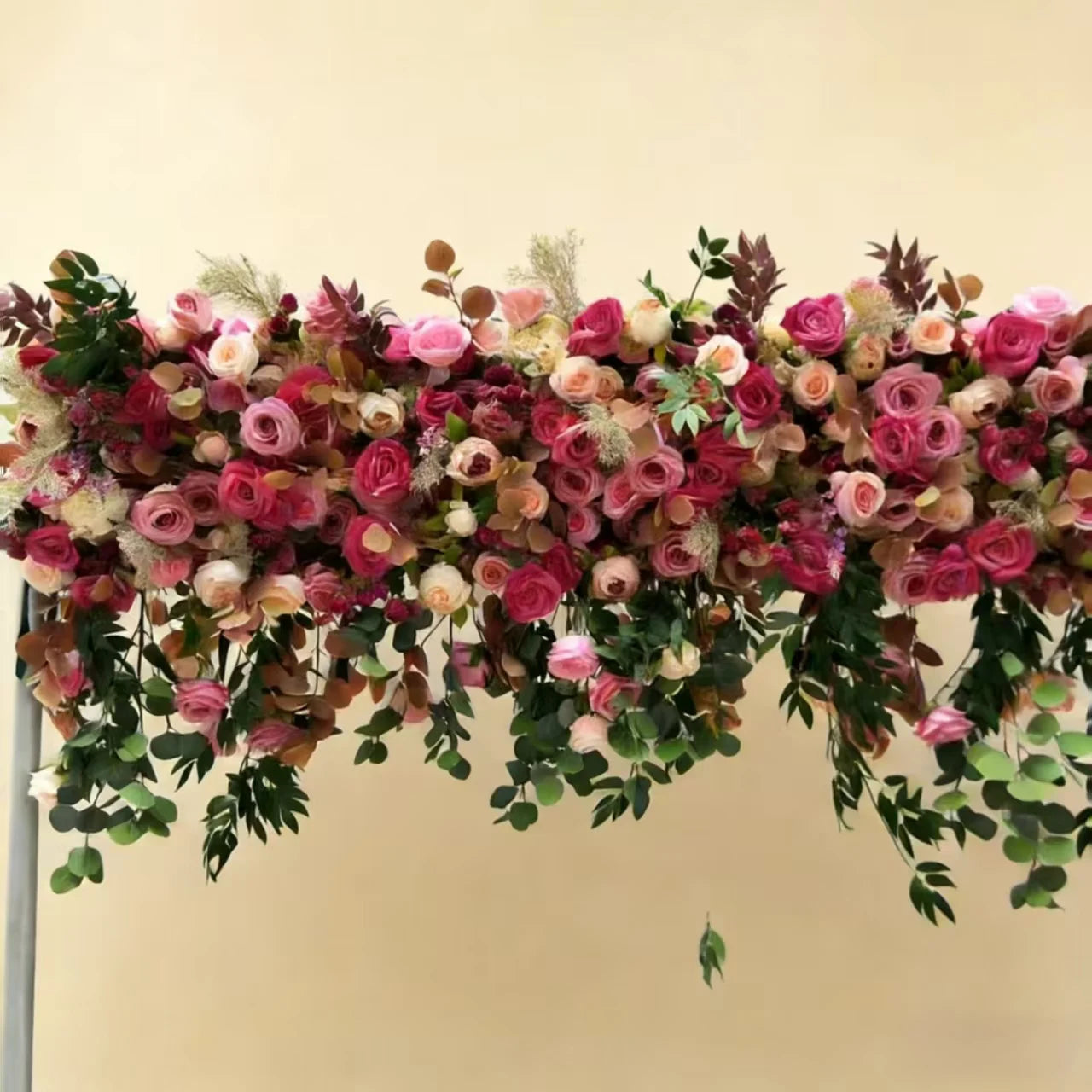 GNW New Design Silk Wisteria Hanging Flower Runner for Wedding Ceremony and Party Decoration