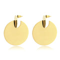 Big Circle Dangle Earrings Shiny Gold Drop Earrings for Women Fashion Jewelry Feminino Longos Brincos Grande
