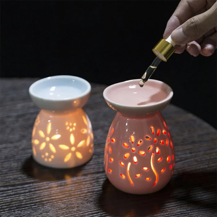 Ceramic Aromatherapy Furnace Indoor Candle Light Retro Home Fragrance Powder Decoration
