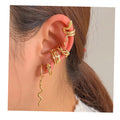 5Pcs/Set Fashion New Gold Color Twist Snake Shape Ear Clips