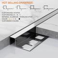 Prolink Metal Wholesale Factory Hot Sale Multiple Shapes Aluminum Tile Edge Trim Corner Strip Profile
